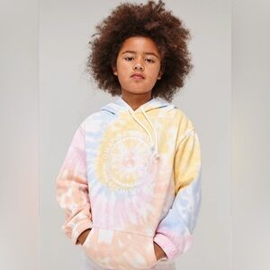 Ghanda Tie dye Rainbow Hoodie Sun Face Embroidery size 3/4 years